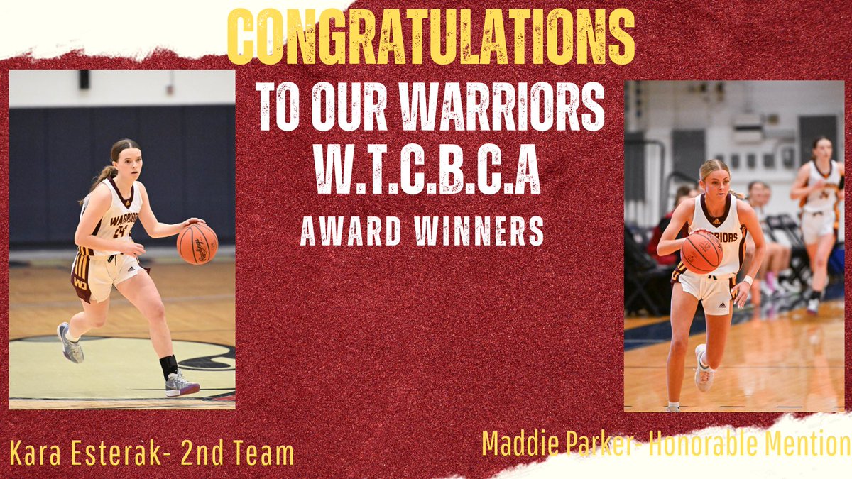 Congratulations to our Women’s 
Tri-county Coaches Association Division 1-3  award winners!