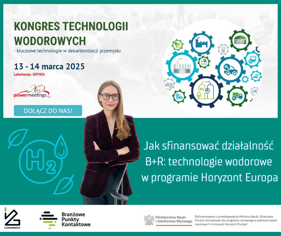 BPKhoryzont's tweet image. ❓Jak sfinansować działalność B+R: technologie wodorowe w programie Horyzont Europa - to tytuł prezentacji ekspertki @BPKhoryzont podczas Kongresu Technologii Wodorowych, 13-14.03 w Gdyni.
👉Zainteresowanym polecamy kontakt: bpkhoryzont.pl/bpk-technologi…
@MNiSW_GOV__PL @KPK_PL