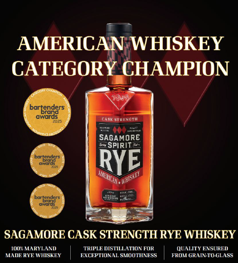 Power, complexity, and now a champion! 🏆🥃 Sagamore Cask Strength, a bold blend of high-rye and low-rye mash bills wins American Whiskey Category Champion at the Bartender Brand Awards UK!