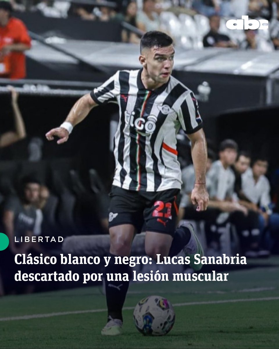 ABC Deportes (@abcdeportes) on Twitter photo Informa <a href="/GerardFigue730/">Gerardo Figueredo</a> en el #CardinalDeportivo 🚨
Lucas Sanabria descartado para el partido entre Libertad y Olimpia de este sábado, por una lesión muscular en el aductor derecho. ❌
🔴EN VIVO x.com/i/broadcasts/1… Informa <a href="/GerardFigue730/">Gerardo Figueredo</a> en el #CardinalDeportivo 🚨
Lucas Sanabria descartado para el partido entre Libertad y Olimpia de este sábado, por una lesión muscular en el aductor derecho. ❌
🔴EN VIVO x.com/i/broadcasts/1…