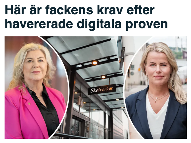 Sveriges Skolledares och Sveriges Lärares krav till regeringen: Kompensera skolor efter haveriet kring digitala nationella proven.

skolledaren.se/aktuellt/nyhet…