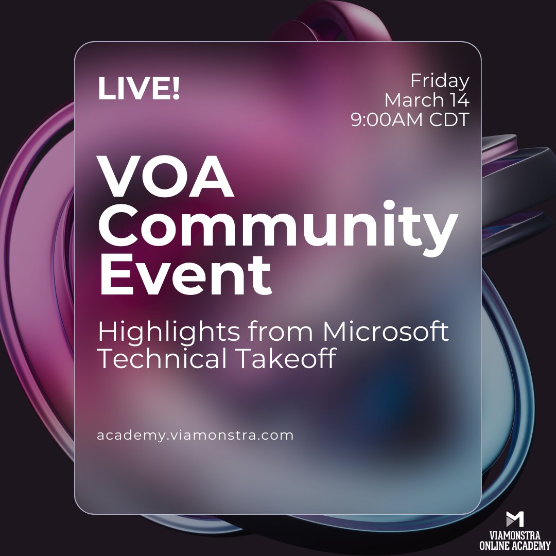 Mirolus_LLC's tweet image. 💥Missed Microsoft Technical Takeoff? No worries! This FRIDAY, Mar 14 (9–10 AM CDT), we’ll recap highlights 🚀 Hear shiny updates from this Microsoft Community Event! #Windows #MSIntune #TechTakeoff #VOACommunity

Join our community today! ➡️ ow.ly/AeC850VfHC3