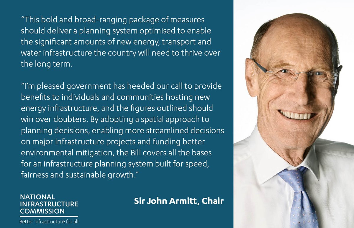 NatInfraCommission (@natinfracom) on Twitter photo Our Chair Sir John Armitt says government's Planning & Infrastructure Bill "covers all the bases" Our Chair Sir John Armitt says government's Planning & Infrastructure Bill "covers all the bases"