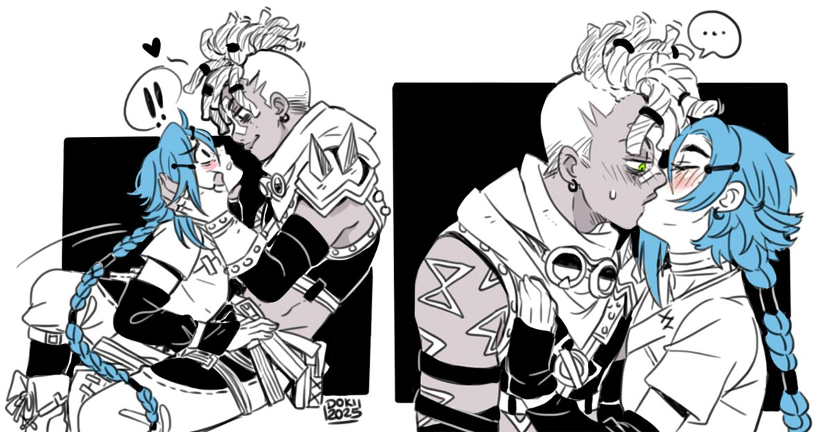 Dokinana's tweet image. Compilation of AU  art I'm working on, I'm finishing the one of isha with ekko in color!
Thank you for your support 🫶😘🩷

♡ Reverse AU ♡ 

🩵 💚 🩵 💚 🩵 💚 🩵
#TimeBomb #timebombreverseAu #ekkoxjinx #arcanefanart #ArcaneSeason2