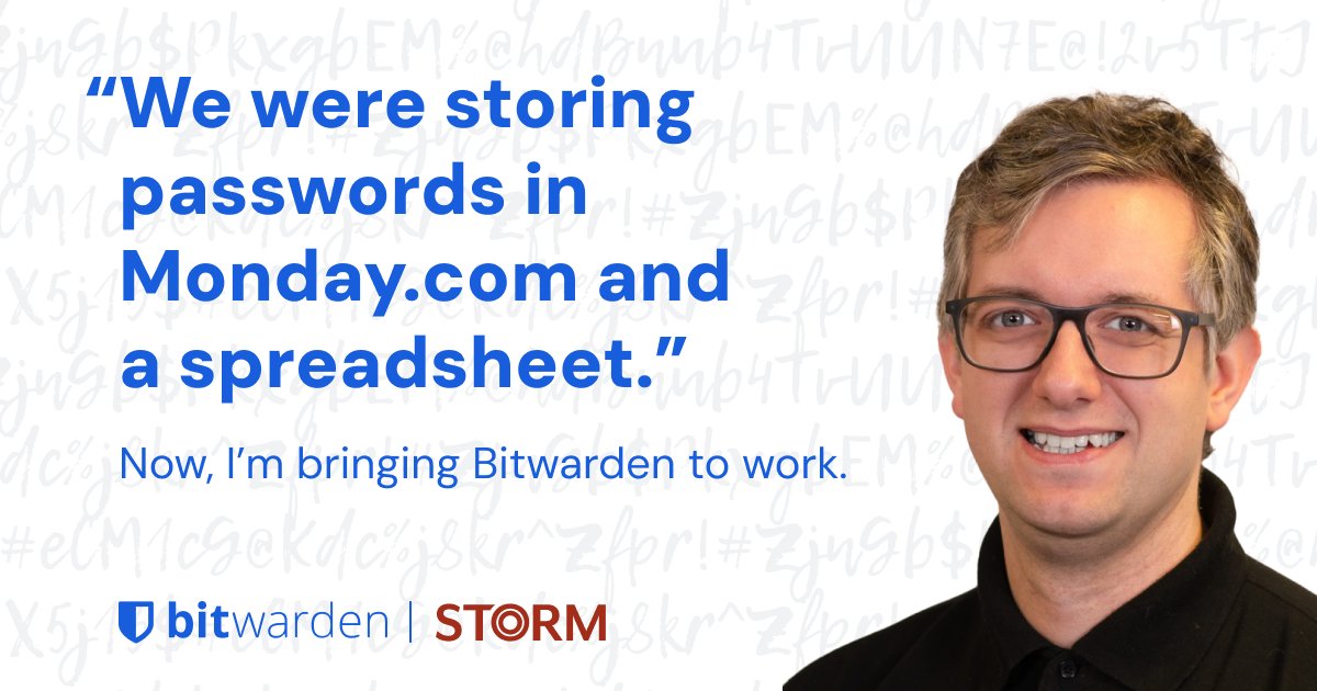 Bitwarden's tweet image. Not all businesses practice secure password management. Pave the way for enhanced company security and secure collaboration by bringing Bitwarden to work! #bringit btwrdn.com/4bGWN1K