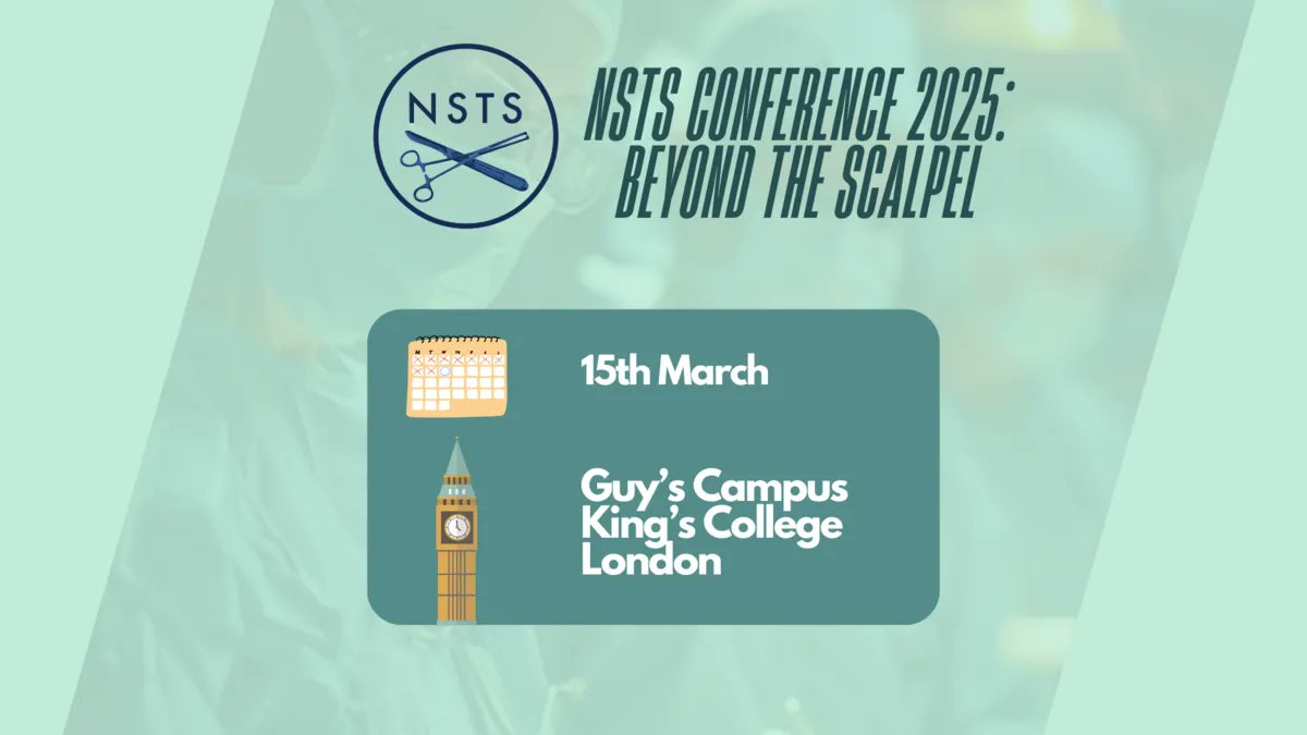 Christabel Pankhurst Institute UoM (@uompankhurst) on Twitter photo 🌟IT"S TOMOROW! The NSTS Conference 2025 is your gateway to the future of surgery.
🗓️ 15 March 2025, <a href="/KingsCollegeLon/">King's College London</a>. Dive into leadership, innovation, and education beyond the scalpel. 🚀 Register today! 🔗 app.medall.org/event-listings…
#NSTS2025 #SurgicalExcellence 🌟IT"S TOMOROW! The NSTS Conference 2025 is your gateway to the future of surgery.
🗓️ 15 March 2025, <a href="/KingsCollegeLon/">King's College London</a>. Dive into leadership, innovation, and education beyond the scalpel. 🚀 Register today! 🔗 app.medall.org/event-listings…
#NSTS2025 #SurgicalExcellence