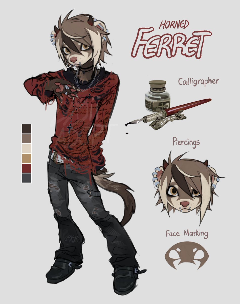 HORNED FERRET ADOPT 🖋️ Info below ⬇️