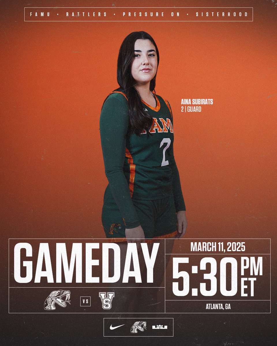 Florida A&M Womenโs Basketball ๐ (@famu_wbb) on Twitter photo ๐๐งโ๐ฆ ๐๐๐ ๐ ๐๐๐ฌ!
Join us as the Rattlers take on MSVU in game one of the tournament!
โ๏ธ: 5:30 P.M.
#FAMU | #Rattlers | #Pressureon | #Sisterhood ๐๐งโ๐ฆ ๐๐๐ ๐ ๐๐๐ฌ!
Join us as the Rattlers take on MSVU in game one of the tournament!
โ๏ธ: 5:30 P.M.
#FAMU | #Rattlers | #Pressureon | #Sisterhood