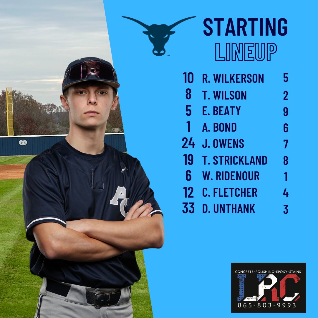 Starting lineup for our game today vs. Huntsville!