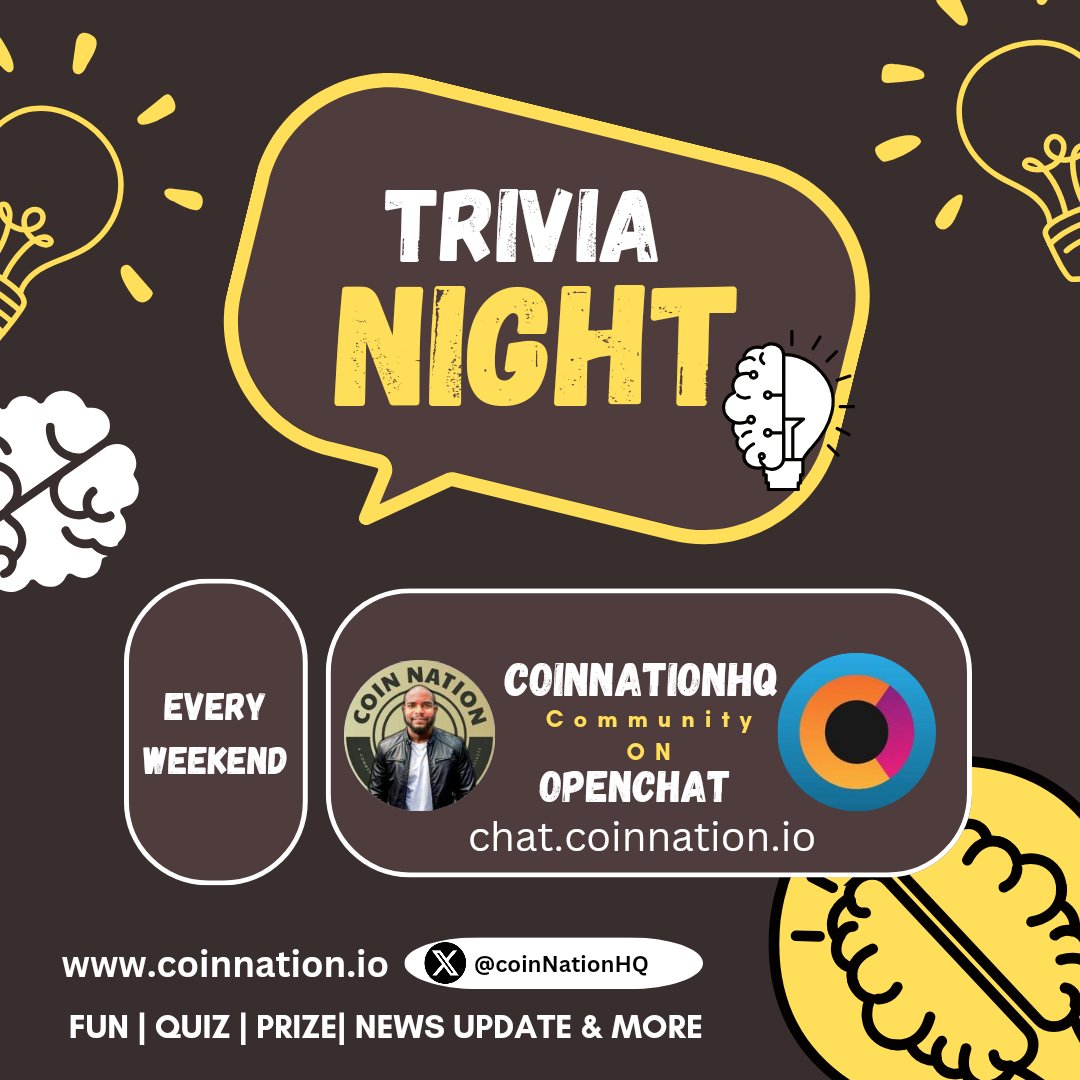 The McCoy ⭕táìbáyọ̀mí 🐦 🇧🇪🇬🇧🇺🇲🇰🇪🇮🇳🇳🇬 (@themccoy_) on Twitter photo Hello, this weekend is another chance for you to win some rewards on <a href="/coinNationHQ/">CoinNation</a> openchat community.
Well, you just need to be around, a lot of tokens will be distributed, from <a href="/Quokka_ICP/">Quokka.ICP 🧡</a>, and other tokens to ultimately <a href="/ckUSDD/">ckUSD</a>.
You should not miss the fun. Hello, this weekend is another chance for you to win some rewards on <a href="/coinNationHQ/">CoinNation</a> openchat community.
Well, you just need to be around, a lot of tokens will be distributed, from <a href="/Quokka_ICP/">Quokka.ICP 🧡</a>, and other tokens to ultimately <a href="/ckUSDD/">ckUSD</a>.
You should not miss the fun.