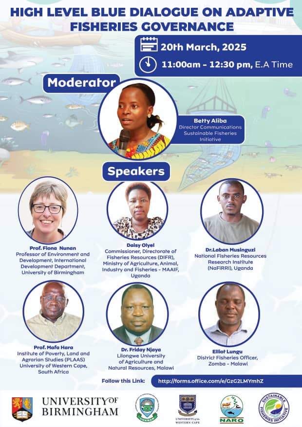 Fiona Nunan (@fionanunan) on Twitter photo Please join <a href="/FishInitiatives/">SUSTAINABLE FISHERIES INITIATIVE UGANDA.</a> and <a href="/gcbc_org/">The Global Centre on Biodiversity for Climate</a> funded project Building Adaptive Fisheries Governance Capacity for an online dialogue on adaptive fisheries governance 20th March 8am GMT/11am EAT. Sign up here for link: forms.office.com/e/GzG2LMYmhZ Please join <a href="/FishInitiatives/">SUSTAINABLE FISHERIES INITIATIVE UGANDA.</a> and <a href="/gcbc_org/">The Global Centre on Biodiversity for Climate</a> funded project Building Adaptive Fisheries Governance Capacity for an online dialogue on adaptive fisheries governance 20th March 8am GMT/11am EAT. Sign up here for link: forms.office.com/e/GzG2LMYmhZ