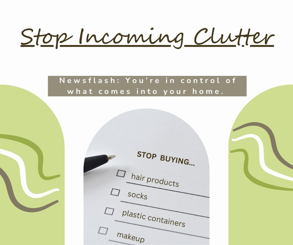 divaorganizer's tweet photo. Decluttering is about more than what you remove from your home. It's also about what you bring into your home. And guess what? You are in control of what comes in!

By limiting how much you bring in will automatically effect the clutter that you have. 

#declutter #clutter https://t.co/V6clQ5q9TA