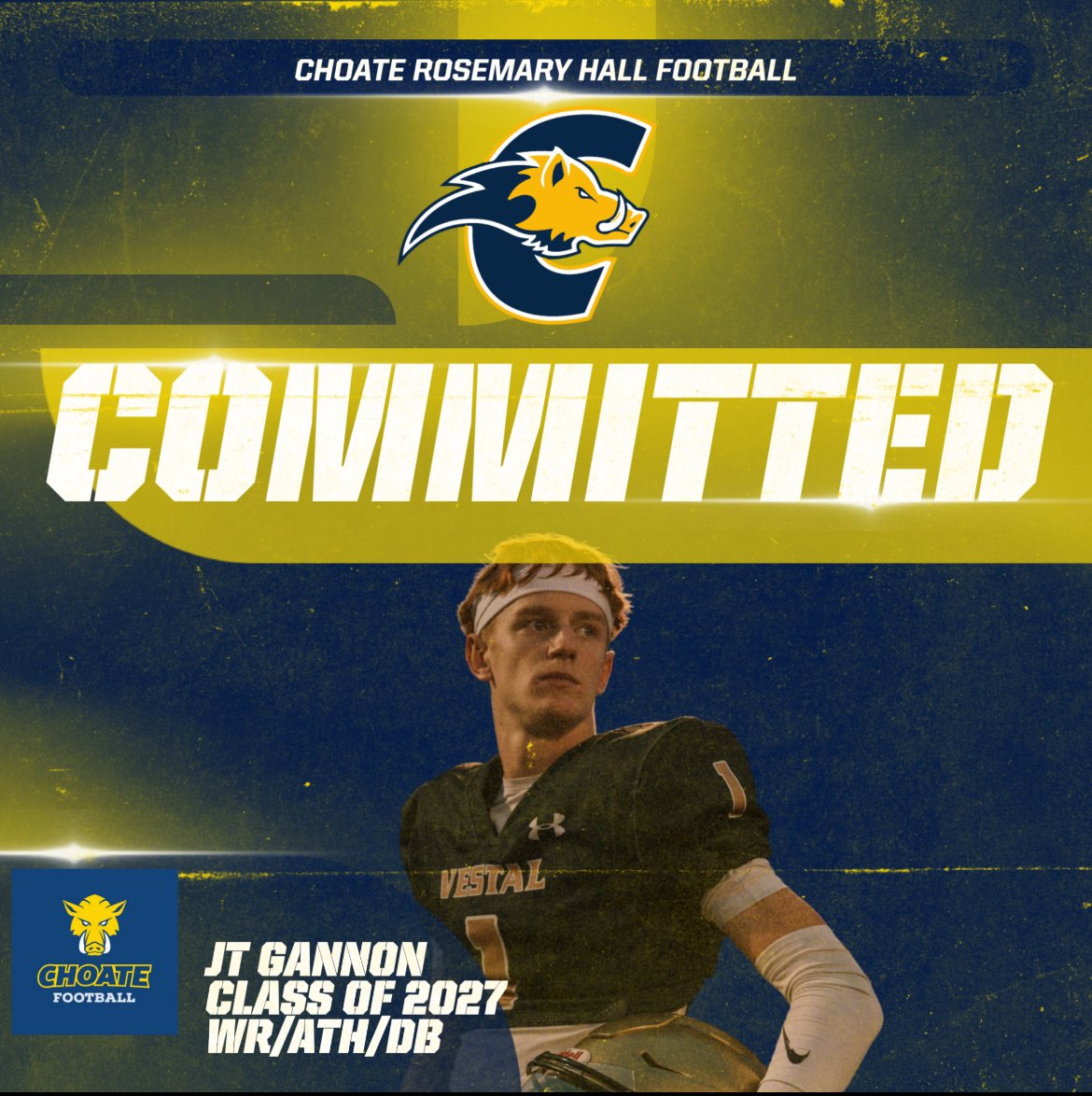 JT Gannon (@jtgannon2026) on Twitter photo I want to thank my friends, family, and coaches for the support through this process. After serious consideration with my family and friends, I have decided to reclassify into the class of 2027 and attend Choate Rosemary Hall in the fall. Let’s work! <a href="/coach_spinnato/">Coach Spinnato</a> <a href="/CRHFootball/">Choate Rosemary Hall Football 🐗</a> I want to thank my friends, family, and coaches for the support through this process. After serious consideration with my family and friends, I have decided to reclassify into the class of 2027 and attend Choate Rosemary Hall in the fall. Let’s work! <a href="/coach_spinnato/">Coach Spinnato</a> <a href="/CRHFootball/">Choate Rosemary Hall Football 🐗</a>