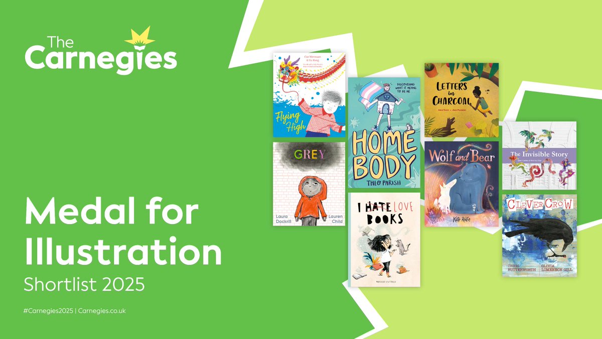 The Carnegies (@carnegiemedals) on Twitter photo Revealing the shortlist for the 2025 Carnegie Medal for Illustration! 🏅 These fabulous books transmit stories in ways that words alone cannot. 🎨✨
Congratulations to the brilliant shortlisted illustrators! #Carnegies2025 🎉
Explore the full list here: 🔗 carnegies.co.uk/illustration-s… Revealing the shortlist for the 2025 Carnegie Medal for Illustration! 🏅 These fabulous books transmit stories in ways that words alone cannot. 🎨✨
Congratulations to the brilliant shortlisted illustrators! #Carnegies2025 🎉
Explore the full list here: 🔗 carnegies.co.uk/illustration-s…