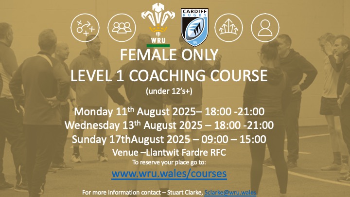 Stuart clarke (@clarkewruedu) on Twitter photo <a href="/WRU_Community/">WRU Community - Wrth galon y genedl</a> Female only level 1 coaching course held <a href="/llantwit_pink/">Llantwit Fardre RFC Women's - PINK RHINOS</a> <a href="/LlantwitRFC/">Llantwit Fardre RFC</a>
Visit the wru page on evebtbrite to book your place. <a href="/WRU_Community/">WRU Community - Wrth galon y genedl</a> Female only level 1 coaching course held <a href="/llantwit_pink/">Llantwit Fardre RFC Women's - PINK RHINOS</a> <a href="/LlantwitRFC/">Llantwit Fardre RFC</a>
Visit the wru page on evebtbrite to book your place.