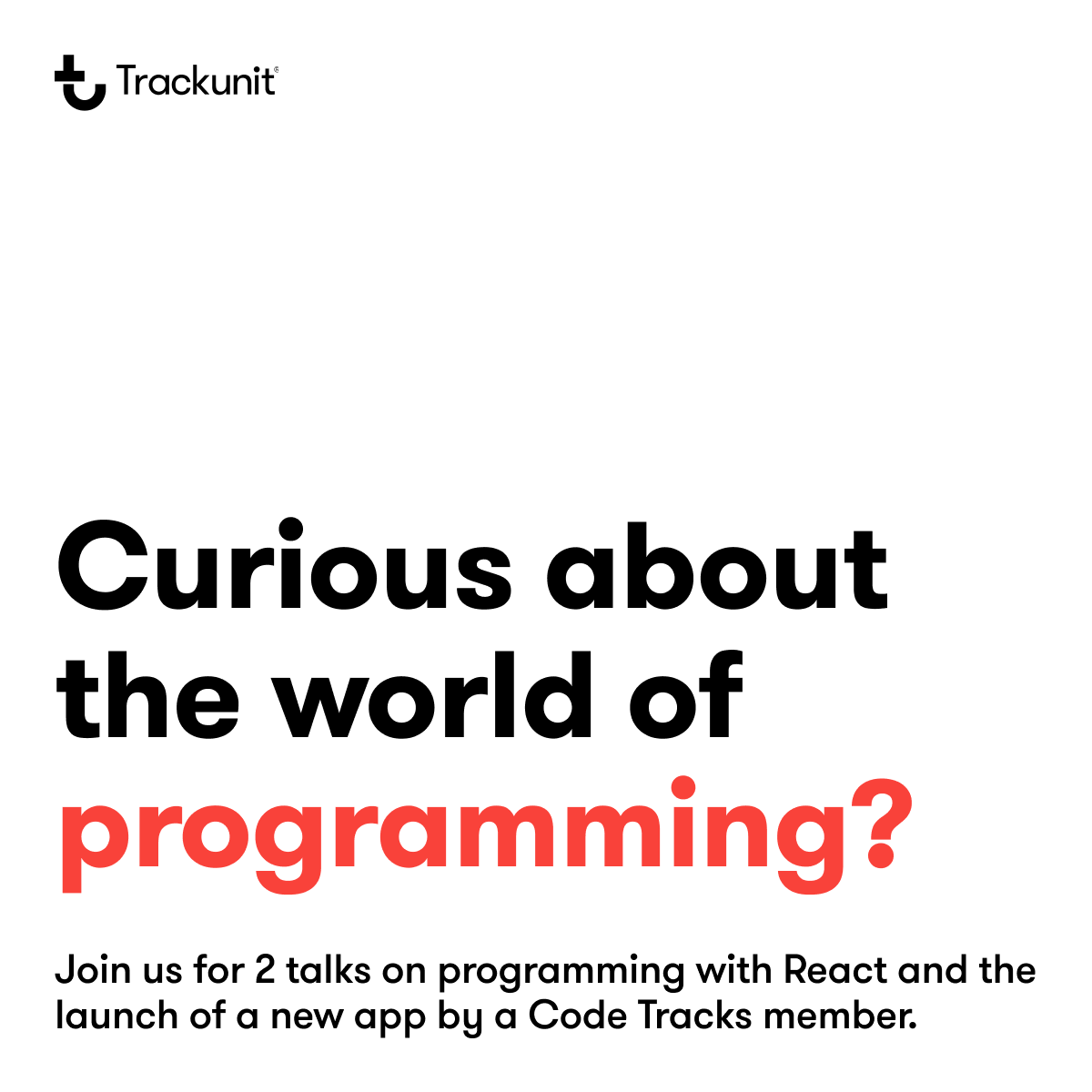 trackunit's tweet image. Join us at Code Tracks Reacts! 🎉 on Wed, April 2, 2025 at 6 - 8:30 PM EDT at 304 Talbot St, 2nd floor, London, ON

🤝 #Networking, snacks &amp;amp; drinks included!

Come for an evening of learning, sharing, and celebrating! RSVP now:
meetup.com/code-tracks-lo… 

#CodeTracks #TechMeetup