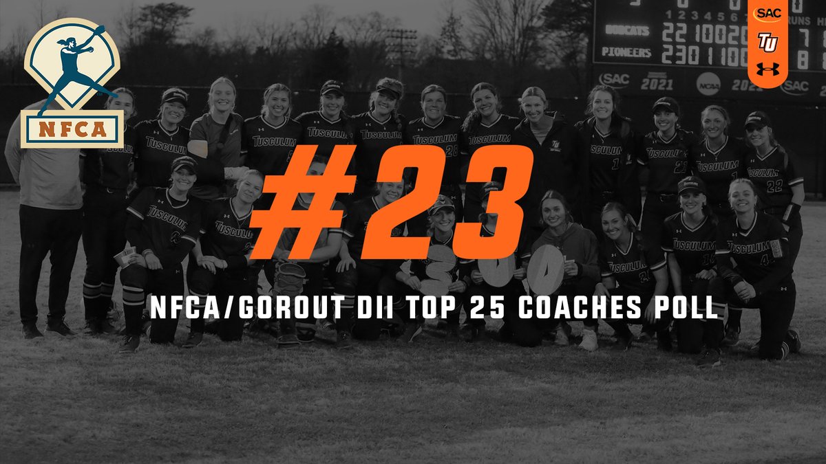 For the first time in program history, <a href="/TusculumSB/">Tusculum Softball</a> is ranked in the Division II poll #WeArePioneers #PioneerUP

📰bit.ly/3FmXBNl