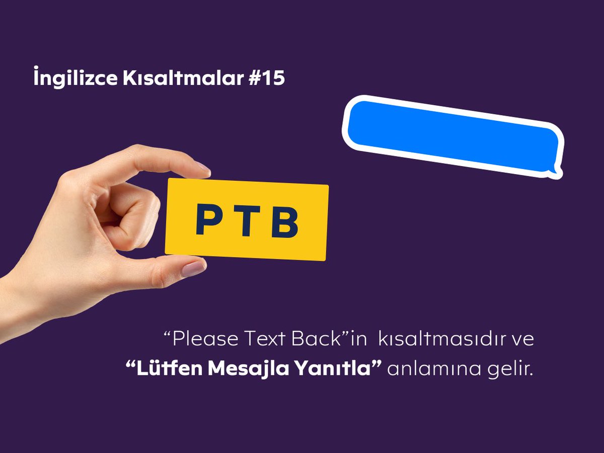 İngilizce Kısaltmalar serimizin bu bölümünde DWH, FIMH ve PTB açılımlarını öğreniyoruz. Daha sonra kullanmak için kaydetmeyi unutma! 🙌