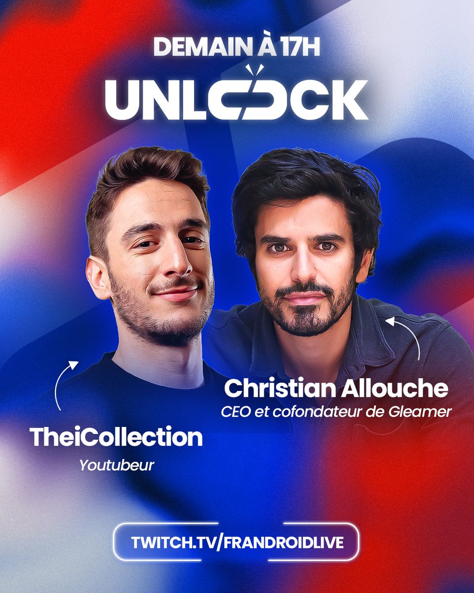 Demain dans UNLOCK :
<a href="/TheiCollection/">JB - TheiCollection</a> et Christian Allouche seront avec nous !
Au programme :
- Test de l'iPhone 16e et d'Apple Intelligence
- Une IA capable de détecter les cancers ?
📅Rendez-vous demain à 17h sur le Twitch de <a href="/Frandroid/">Frandroid</a> !