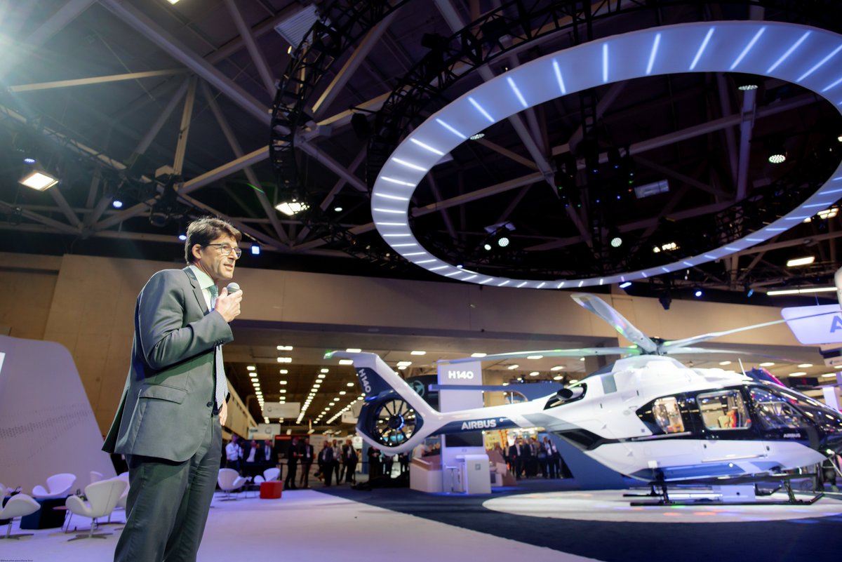 BrunoEven's tweet image. Meet the #H140! @AirbusHeli’s new light twin engine multi-mission 🚁 that joins our range. Designed by customers for customers - offering them the extra everything they need from the 3 tonne class of 🚁.
A special moment this morning at #VERTICON2025 watching that curtain drop.