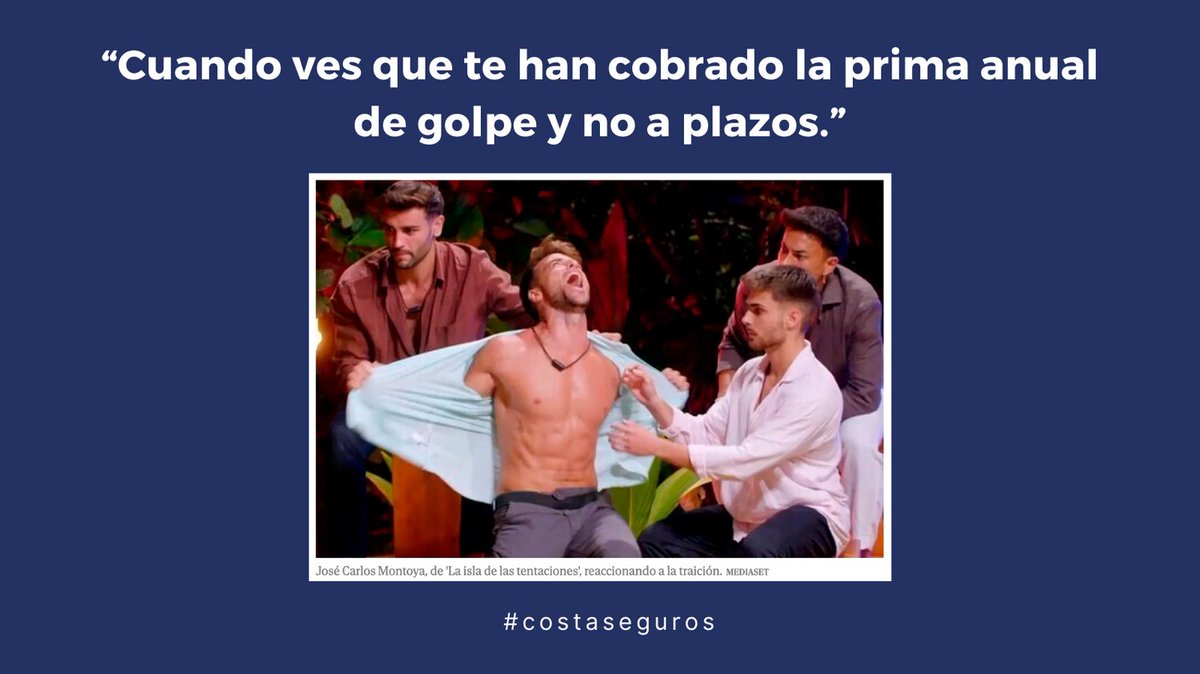 CostaSeguros_ES's tweet photo. 😏 "¿Hay más imágenes para ti?"
Sí, sin sorpresas desagradables. Te asesoramos en tus seguros:
📲 640 653 026
📩 comercial@costaseguros.es
#SinTentaciones #CostaSeguros #lidlt #laisladelastentaciones16 https://t.co/RrynKvxttr