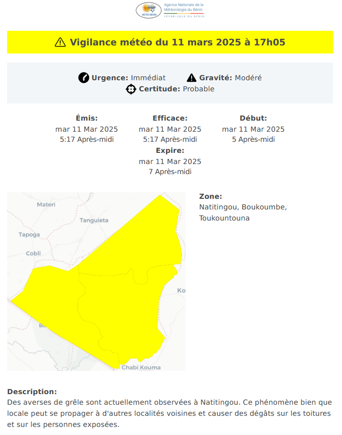 Météo Bénin tweet media