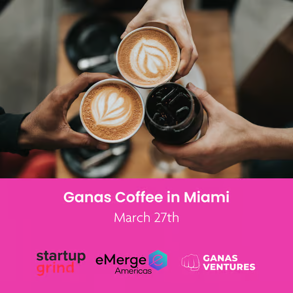 Lolita Taub (@lolitataub) on Twitter photo ☕️ Are you in Miami this month? We're kicking off <a href="/eMergeAmericas/">eMerge Americas</a> with a <a href="/ganasvc/">Ganas Ventures</a> Coffee on March 27th! Join me for an informal founder, funder and friend meet-up.
💰 Ganas is actively writing $100K checks & looking for founders to back!
🔗 RSVP: lu.ma/28dt8h2j ☕️ Are you in Miami this month? We're kicking off <a href="/eMergeAmericas/">eMerge Americas</a> with a <a href="/ganasvc/">Ganas Ventures</a> Coffee on March 27th! Join me for an informal founder, funder and friend meet-up.
💰 Ganas is actively writing $100K checks & looking for founders to back!
🔗 RSVP: lu.ma/28dt8h2j