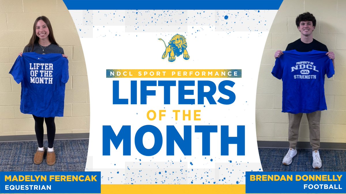 Maddie and Brendan are our February lifters of the month! Maddie (the first freshman to win!) was in for 12 workouts and got her TB deadlift max up to 185! Brendan was in 14 times and got his front squat max up to 279! Keep up the great work Lions!