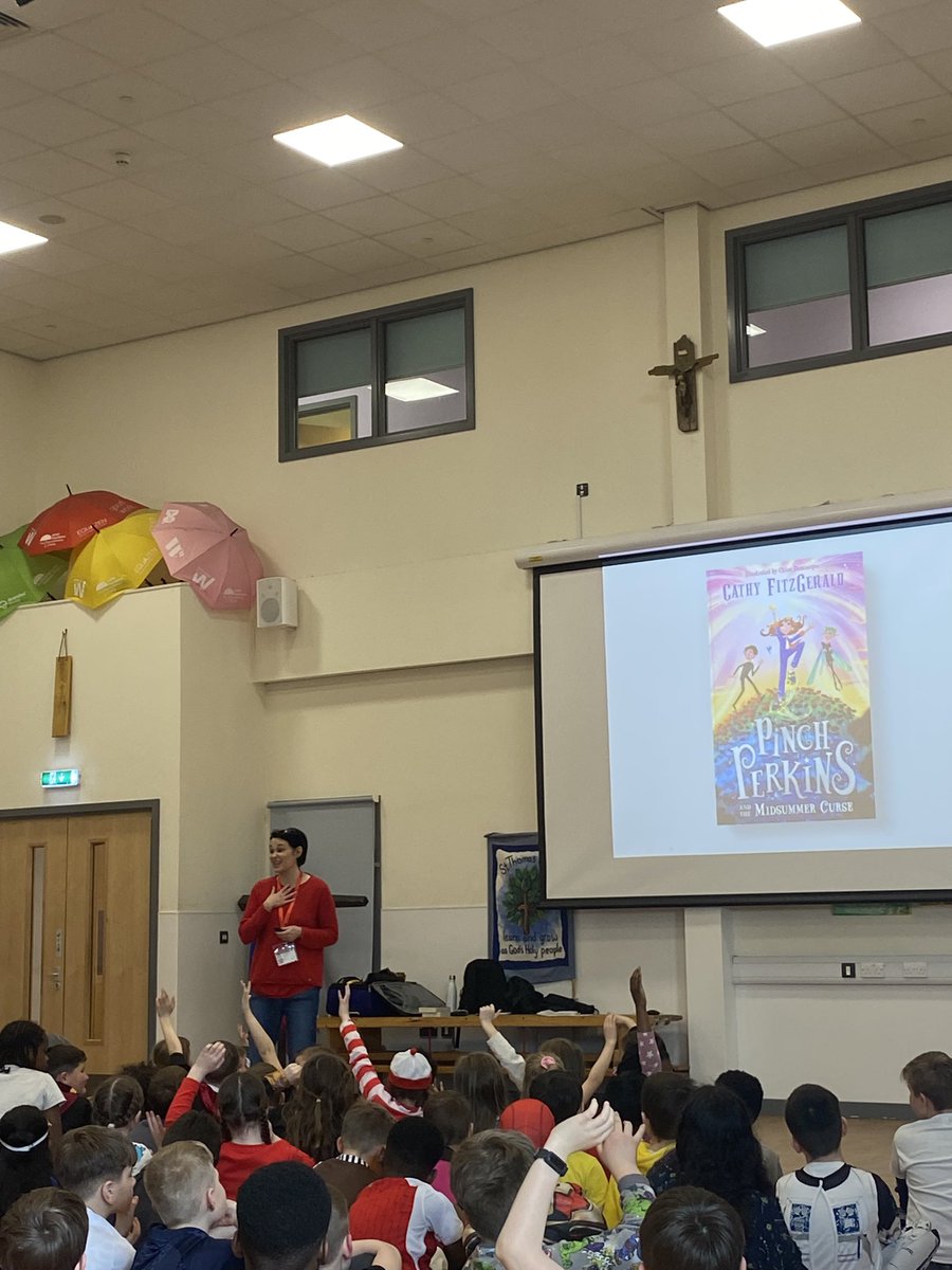 Bookseller Charlotte had a fabulous WBD on Thursday with <a href="/cathyfitzg/">Cathy FitzGerald</a> visiting Christ the King and St Thomas More to celebrate the publication of the latest book in the Pinch Perkins series - Pinch Perkins and the Nightmare Tree

Signed copies of both Cathy’s books in the shop ✨