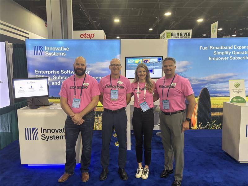 The Innovative Systems team is having a great time at NRECA #TechAdvantage hearing from Electric Coops across the country. Visit us at Booth 2504 to learn more about our Broadband Solutions and what it can mean for your operations to Stop Guessing!
