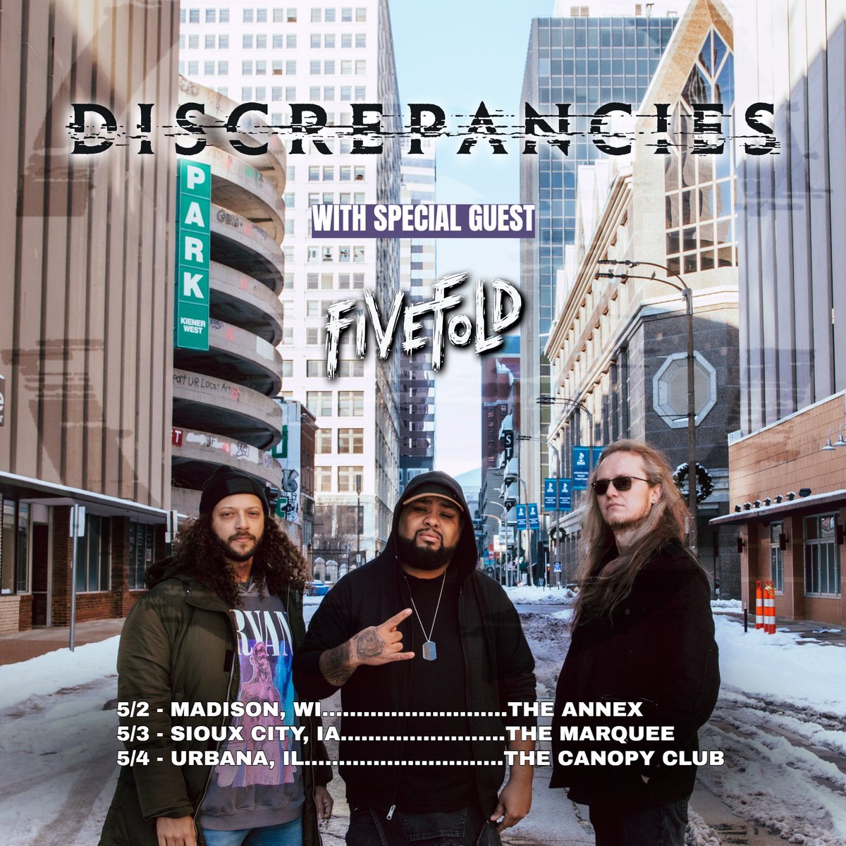 🚨MORE SHOWS ANNOUNCED🚨

Stoked to announce we’re running some shows with our boys <a href="/fivefoldband/">FIVEFOLD</a> this May! Tickets are available now, come hang with us and the homies! 🔥

5/2 - Madison, WI @ The Annex
5/3 - Sioux City, IA @ The Marquee
5/4 - Urbana, IL @ The Canopy Club