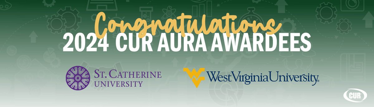 Join us in congratulating the 2024 AURA awardees: <a href="/st_kates/">St. Catherine University</a> and <a href="/WestVirginiaU/">WVU Mountaineers · Let's Go!</a> 
These campuses demonstrated depth and breadth in their undergraduate research initiatives and evidence of continual innovation. 
cur.org/2024-aura-awar…