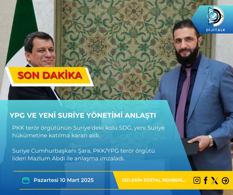 SenerturkyLmaz's tweet image. Şimdi papazı bulduk dicamda
Papazda gitti abd'ye
Neymiş
2 terörist anlaşmış
Lan 85-100bin teröriste
100bin tır silah-mühimmat yollayan usa
Buna izin verirmi
Sözde kağıt üzerinde #Pyd➡️Ypg➡️Sdf yok
Özde Suriye ordusunun içinde 100bin terörist var
#Lanbırak
x.com/SenerturkyLmaz…