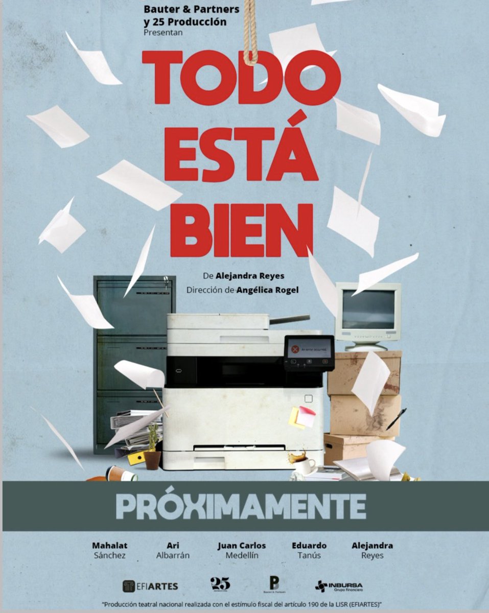 #TodoEstáBien de Alejandra Reyes, inspirada en El mito de Sísifo,  que aborda el absurdo de la existencia humana y la búsqueda de sentido en la vida cotidiana.
📍 Teatro Orientación
📅 Miér-vie 20:00H, sáb 19:00H y dom 18:00H
🎟️ Taquilla
#CarteleraPinPoint #Teatro #VamosAlTeatro