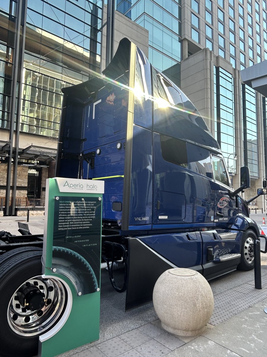AperiaTech's tweet image. Aperia is proud to show off two beautiful customer trucks at #TMC2025! Thank you to FORZA Transportation and NFI Industries! Stop by booth 1200 and the ride and drive to see these brand-new trucks and learn about the great achievements booth fleets have seen with Halo Connect i3!