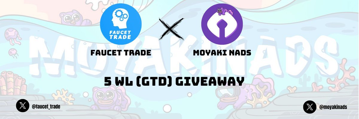 Faucet Trade (@faucet_trade) on Twitter photo 🎁Giveaway 5 WL (GTD) Moyaki Nads
1. Subscription <a href="/Moyakinads/">moyaki nads ⨀</a> and <a href="/faucet_trade/">Faucet Trade</a>
2. RT+LIKE
3. Tag 3 friends in comments
Result: March 15.
Let's make some noise and show that the Monad ecosystem is big and strong😈 🎁Giveaway 5 WL (GTD) Moyaki Nads
1. Subscription <a href="/Moyakinads/">moyaki nads ⨀</a> and <a href="/faucet_trade/">Faucet Trade</a>
2. RT+LIKE
3. Tag 3 friends in comments
Result: March 15.
Let's make some noise and show that the Monad ecosystem is big and strong😈