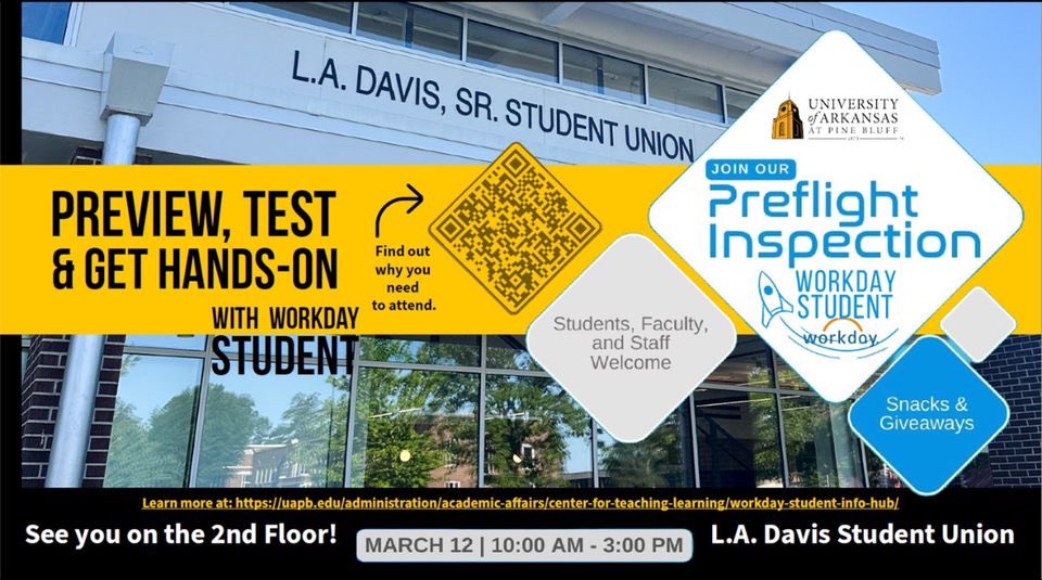 🚀 We’re diving into the new Workday Student App &amp; want YOU to learn with us! Join our Preflight Inspection to explore the app &amp; get set for success.

Let’s win together! 💪🔥 #STARSuccess #WorkdayStudent #PreflightReady