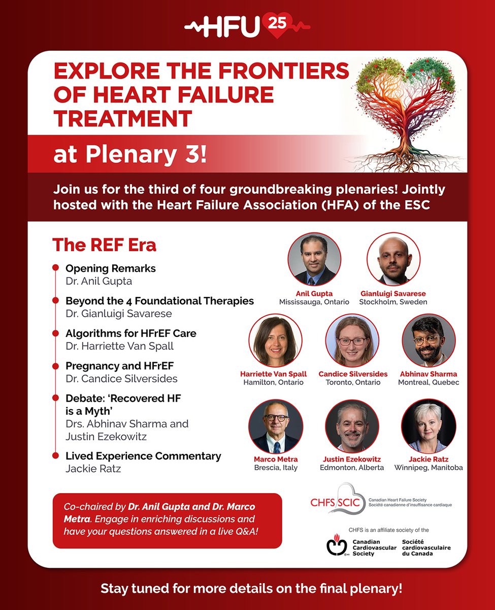 Don't miss this joint session with HFA-ESC at Heart Failure Update taking place on May 2-3 in Toronto at Hotel X. Co-chaired by Dr. Anil Gupta and Dr. Marco Metra, the REF Era explores topics such as the 4 foundational therapies, pregnancy and HFrEF, a debate on "Recovered HF is