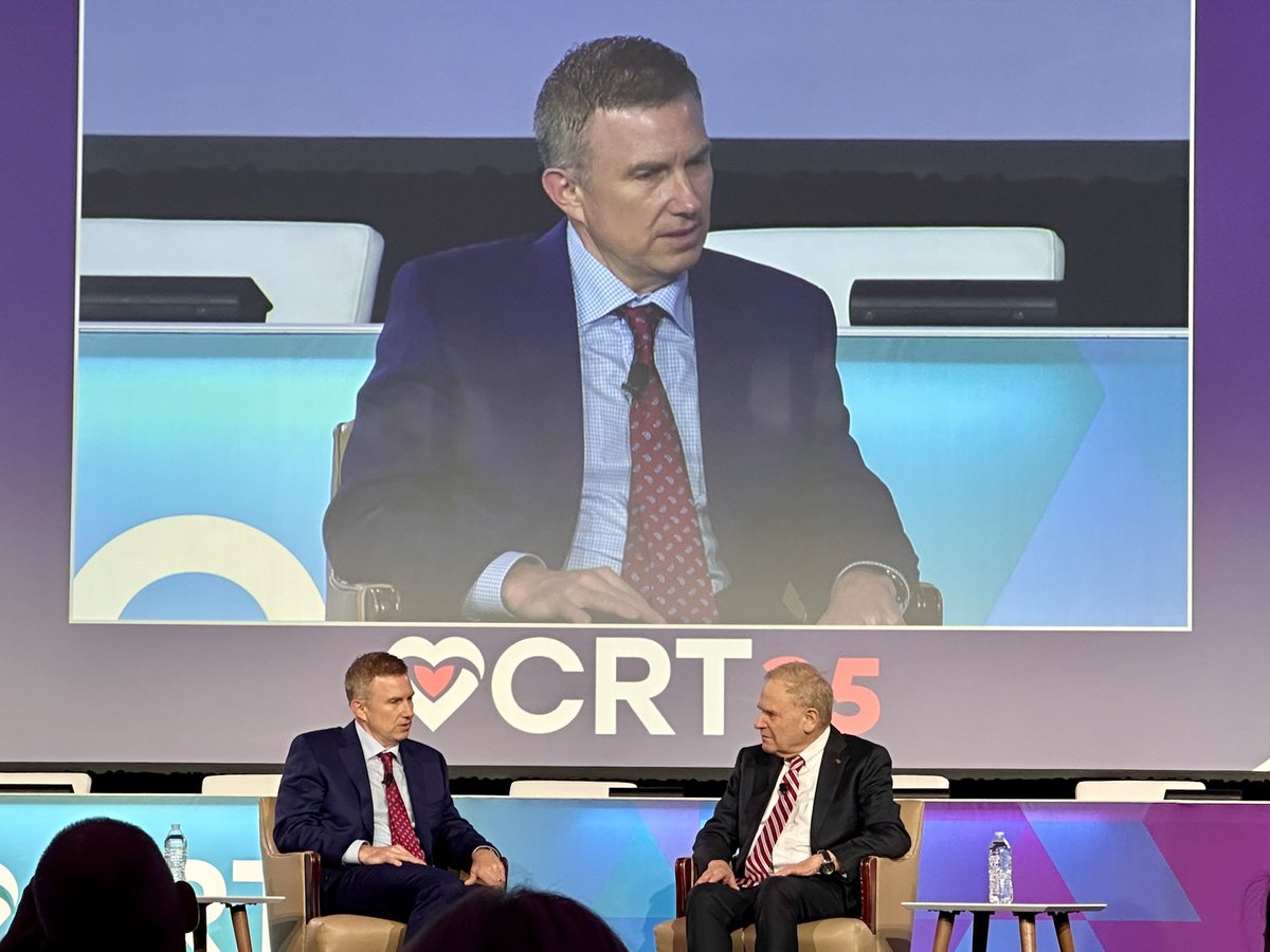 bara_doc's tweet image. Fantastic keynote at #CRT2025 by @GeoffMartha, Chairman & CEO of #Medtronic, on the challenges & opportunities for Health Tech companies in this uncertain time of change.
Even on the last day, the main arena is packed with engaged & motivated attendees. @CRT_meeting @Medtronic