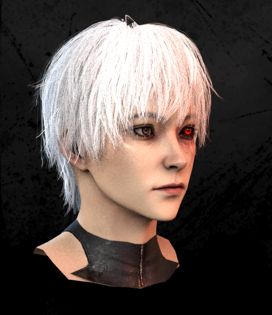 In case you were wondering, yes! 
Kaneki has a full face model in Dead by Daylight.