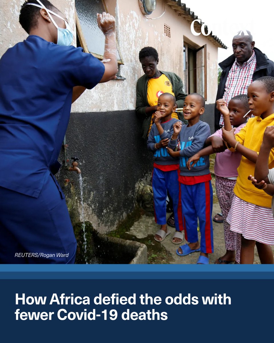 Context News (@contextnewsroom) on Twitter photo The COVID-19 pandemic was supposed to decimate African populations, but that didn't happen.
Why?
โ๏ธ <a href="/BUKAdebayo/">Bukola Adebayo</a>, <a href="/nitabhalla/">Nita Bhalla</a> and <a href="/KimHarrisberg/">Kim Harrisberg โ๏ธ๐ฟ๐ฆ๐ท</a> report.
๐context.news/socioeconomic-โฆ The COVID-19 pandemic was supposed to decimate African populations, but that didn't happen.
Why?
โ๏ธ <a href="/BUKAdebayo/">Bukola Adebayo</a>, <a href="/nitabhalla/">Nita Bhalla</a> and <a href="/KimHarrisberg/">Kim Harrisberg โ๏ธ๐ฟ๐ฆ๐ท</a> report.
๐context.news/socioeconomic-โฆ