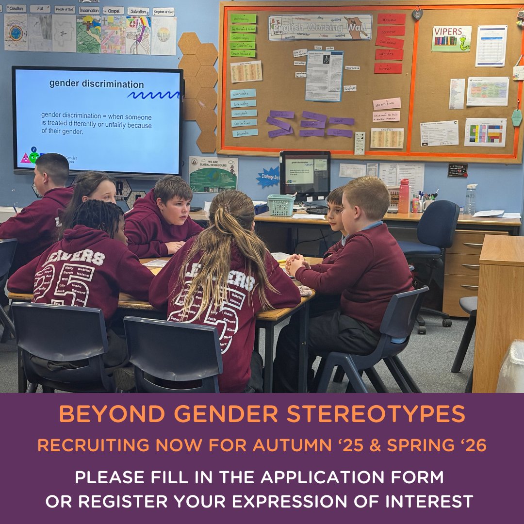 LiftingLimitsUK's tweet photo. We have developed a new, evidence-based, free curriculum called Beyond Gender Stereotypes (BGS), to help all KS2 children understand and break free from gender stereotypes. We are offering 40 primary schools in England the chance to deliver BGS in either Autumn Term '25 1/4 https://t.co/iMudIlrWkE