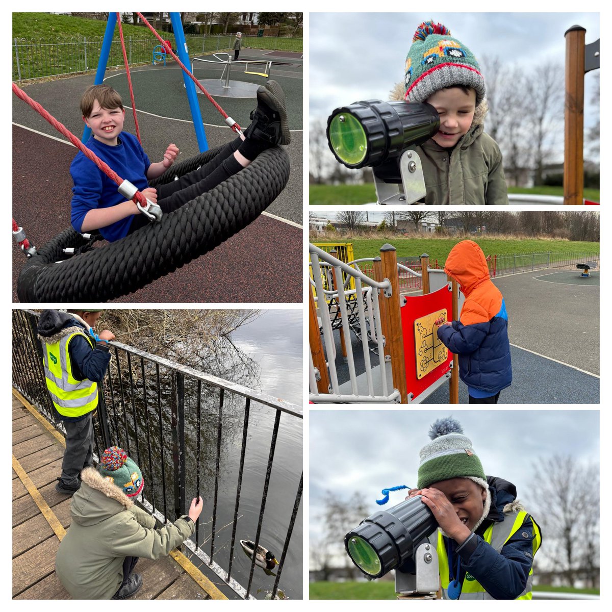 A trip on the minibus to Figgate park this morning! 🦆🌳🌻