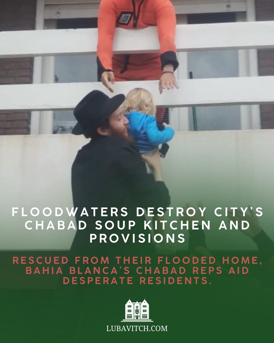 After torrential rains flooded Bahia Blanca, Argentina — a port town 400 miles south of Buenos Aires — the country’s Chabad representatives are coordinating a massive aid and cleanup effort together with the city’s Chabad representatives, Rabbi Shmuel and Shterni Freedman.

The