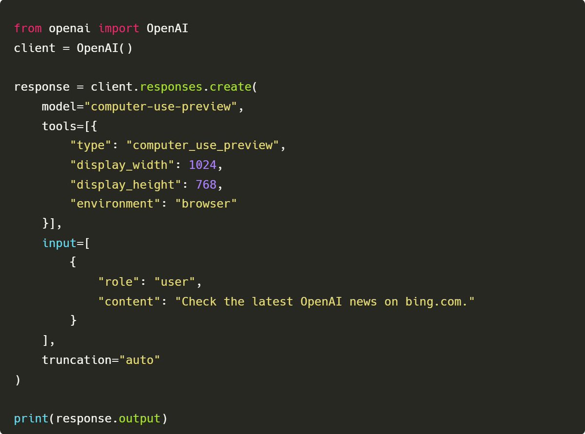 nicobytes's tweet image. Creo que la más potente es #ComputerUse, ya que permite, a través de la API, solicitar que navegue y realice acciones en el sistema