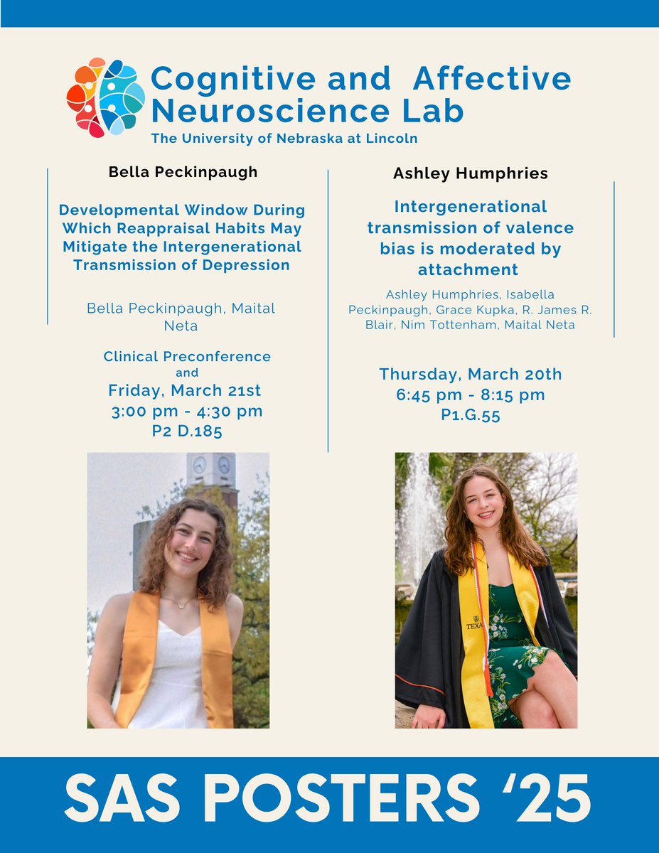 CAN Lab @ UNL (@canlab_unl) on Twitter photo Hi all, we are so excited for #SAS2025. Here's some poster information for both our lab managers, come say hi. 👋
<a href="/B_Peckinpaugh/">Bella Peckinpaugh</a> will also be presenting at the Clinical Preconference! ✨ Hi all, we are so excited for #SAS2025. Here's some poster information for both our lab managers, come say hi. 👋
<a href="/B_Peckinpaugh/">Bella Peckinpaugh</a> will also be presenting at the Clinical Preconference! ✨