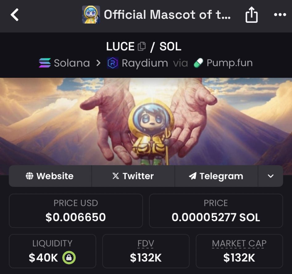 arthurliamm's tweet photo. Highlighted $Luce at $132k Mcap for copy traders in my private TG.

#Chance $Cocoro #Bugsbunny $Baby #Prometheus $Anty $Pwease $Memdex $Jussy $woolly $Giga $BMT $Trisig $Luce $Rich $Fat $BaoBao $BMT $DB $Yzy $Spx $Pengu $Alch $Sigma https://t.co/EDDI7Ql9k9