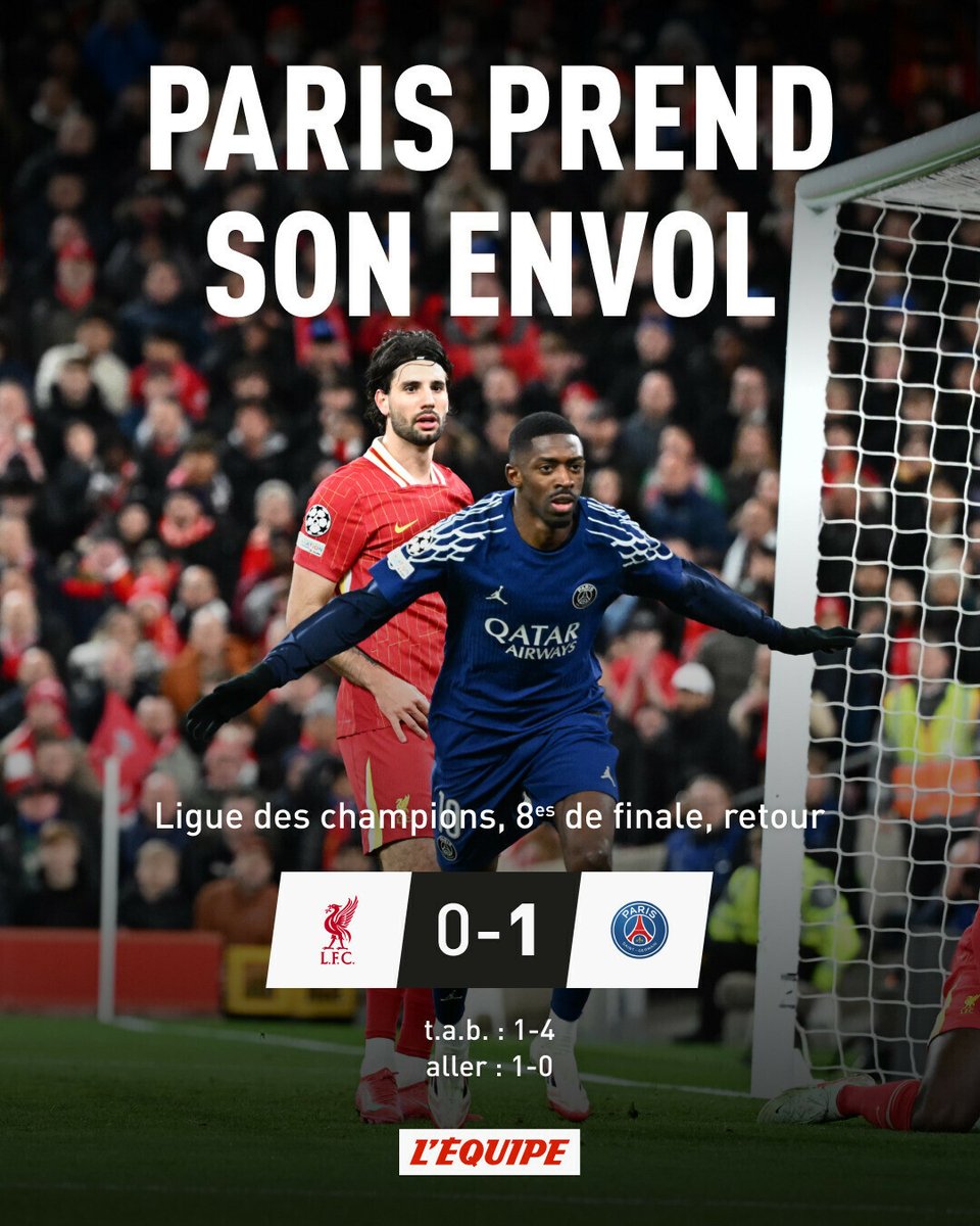 Le PSG élimine Liverpool au bout du bout, aux tirs au but !

Le film du match : l.lequipe.fr/rPB #LIVPSG