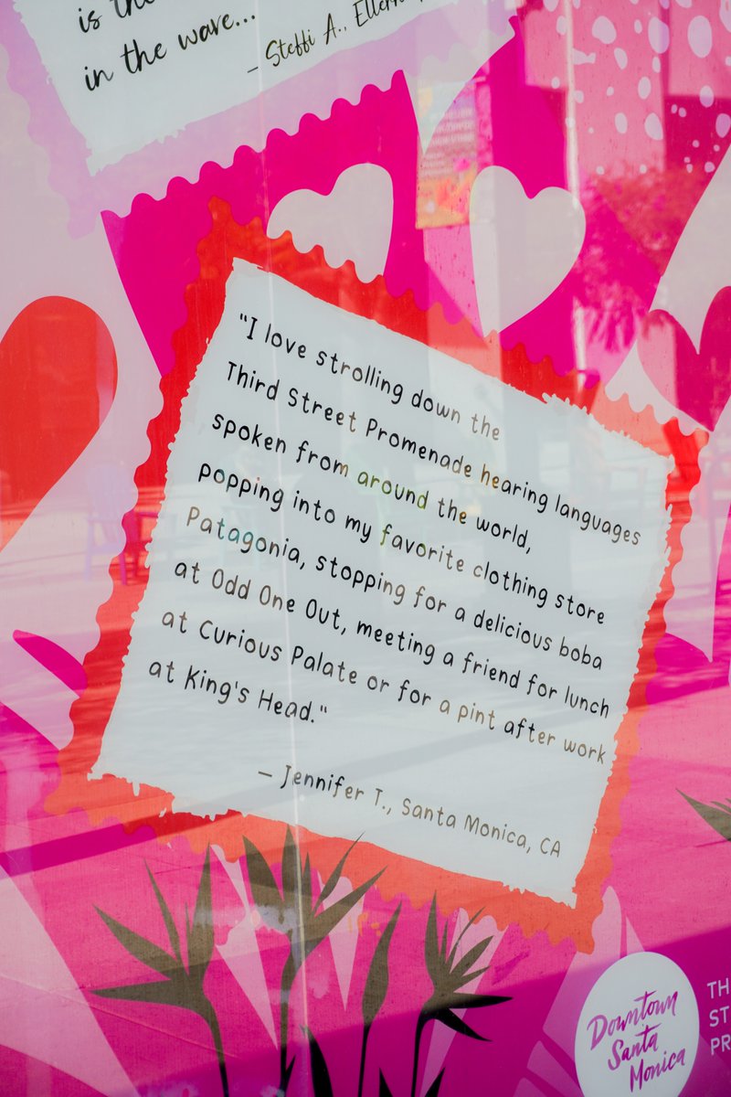 Love Santa Monica?💗✨

Share your favorite things about our city for a chance to be featured in our vibrant pop-up art installation on the Third Street Promenade!🥰🫶

bit.ly/40Rjmfa

#santamonica #la #losangeles