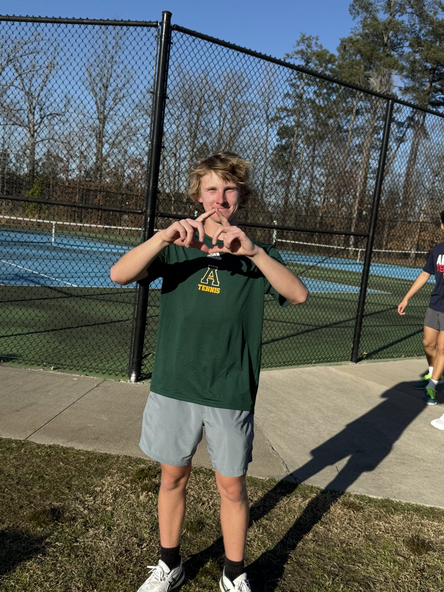 The Cougar Men’s tennis team crushed rival Apex Friendship 8-1.  Let’s go!